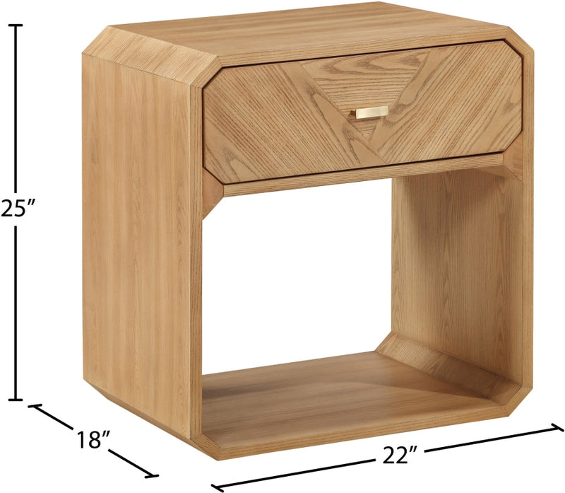 Parker Ash Veneer Nightstand in Natural - 300Natural-NS