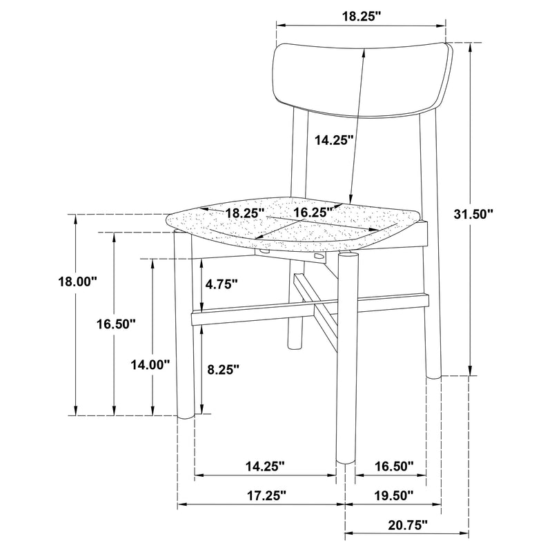 Parkridge 5-piece 59-inch Wood Dining Set Natural Walnut - 108561-S5