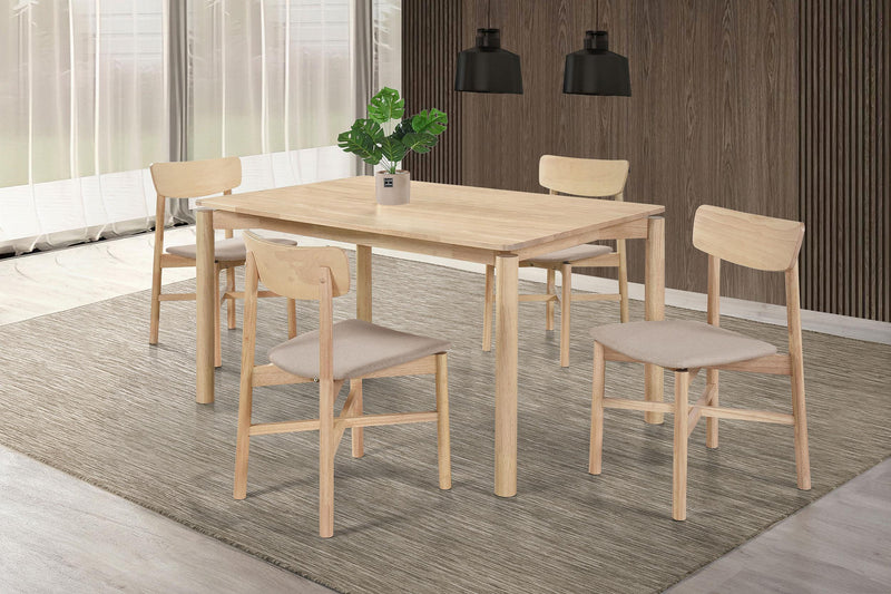 Parkridge 5-piece 59-inch Wood Dining Set White Washed - 108551-S5