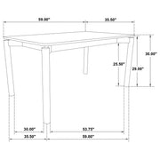 Parkridge 59-inch Rectangular Dining Table Natural Walnut - 108561