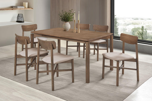 Parkridge 7-piece 59-inch Wood Dining Set Natural Walnut - 108561-S7