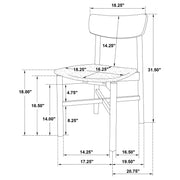 Parkridge Dining Side Chair Natural Walnut (Set of 2) - 108562