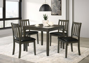 Parkwood 5-piece Square Dining Table Set Dark Ash Brown - 150410