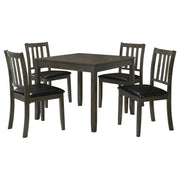 Parkwood 5-piece Square Dining Table Set Dark Ash Brown - 150410