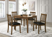 Parkwood 5-piece Square Dining Table Set Honey Brown - 150400