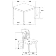 Parkwood 5-piece Square Dining Table Set Honey Brown - 150400