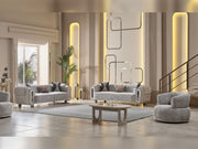 Parma 3-pieces (Sofa & Loveseat & Chair) Livingroom Set Light Grey in Light Grey - 101-PARM-HIL40401-321