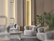 Parma 3-pieces (Sofa & Loveseat & Chair) Livingroom Set Light Grey in Light Grey - 101-PARM-HIL40401-321