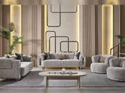 Parma 3-pieces (Sofa & Loveseat & Chair) Livingroom Set Light Grey in Light Grey - 101-PARM-HIL40401-321