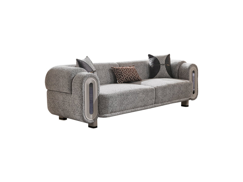 Parma 3-pieces (Sofa & Loveseat & Chair) Livingroom Set Light Grey in Light Grey - 101-PARM-HIL40401-321