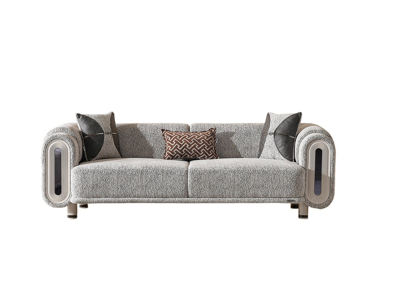 Parma 3-pieces (Sofa & Loveseat & Chair) Livingroom Set Light Grey in Light Grey - 101-PARM-HIL40401-321
