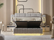 Parma Bedroom (Queen Frame With Headboard & Dresser With Mirror & 2 Nightstand) - 120-PARM-SET