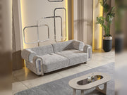 Parma Convertible Sofa Light Grey in Light Grey - 101-PARM-HIL40401-3