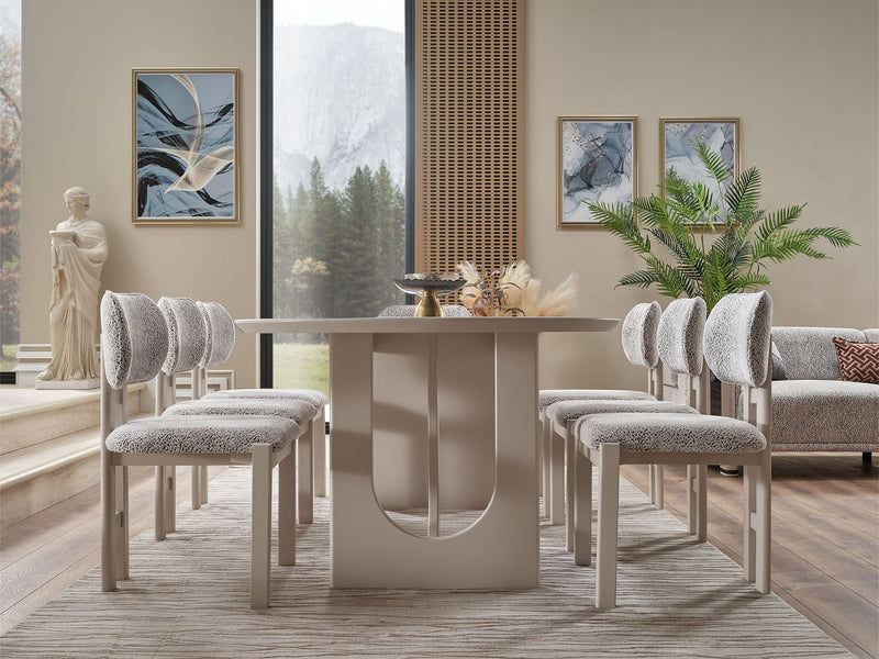 Parma Diningroom (Consol With Mirror & Dining Table & 6 Dining Chair) - 115-PARM-DT-6-SET