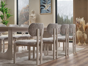 Parma Diningroom (Consol With Mirror & Dining Table & 6 Dining Chair) - 115-PARM-DT-6-SET