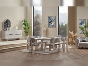 Parma Diningroom (Consol With Mirror & Dining Table & 6 Dining Chair) - 115-PARM-DT-6-SET