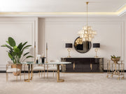 Parma Diningroom (Consol With Mirror & Dining Table & 6 Dining Chair) - 200-GAB-PAR-DT-6-SET