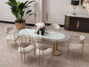 Parma Diningroom (Consol With Mirror & Dining Table & 6 Dining Chair) - 200-GAB-PAR-DT-6-SET