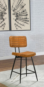 Partridge Leather Counter Chair Antique Camel (Set of 2) - 110649