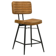 Partridge Leather Counter Chair Antique Camel (Set of 2) - 110649