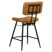 Partridge Leather Counter Chair Antique Camel (Set of 2) - 110649