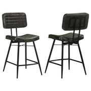 Partridge Leather Counter Chair Antique Espresso (Set of 2) - 110659