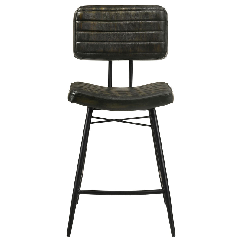 Partridge Leather Counter Chair Antique Espresso (Set of 2) - 110659
