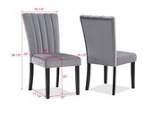 Pascal Black/Gray Marble - Top Dining Set - Gate FurnitureDining Room Set