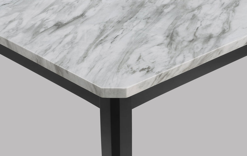 Pascal Black/Gray Marble - Top Dining Set - Gate FurnitureDining Room Set