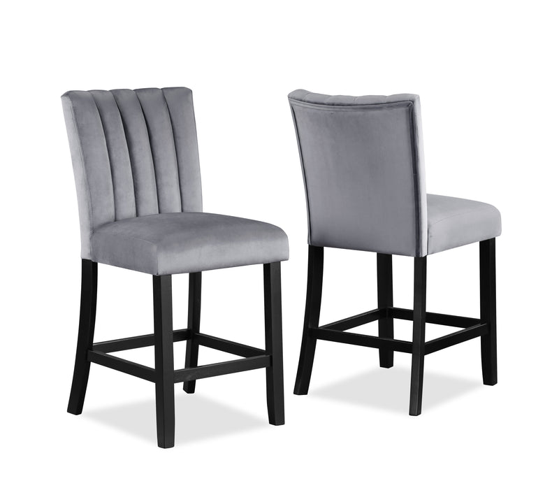 Pascal Black/Gray Square Counter Height Dining Set - Gate FurnitureCounter Height Set