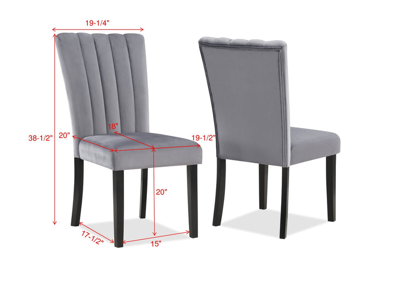 Pascal Gray/White Marble - Top Dining Set - Gate FurnitureDining Room Set