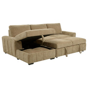 Pastrana Upholstered Sleeper Sectional Sofa LAF Chaise Camel - 500358