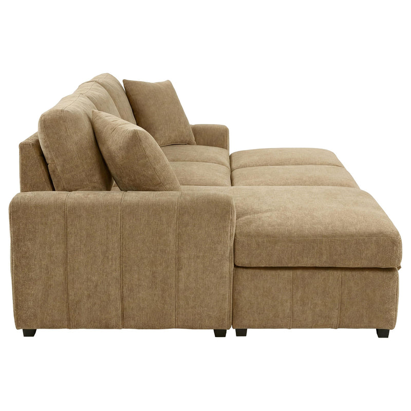 Pastrana Upholstered Sleeper Sectional Sofa LAF Chaise Camel - 500358