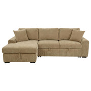 Pastrana Upholstered Sleeper Sectional Sofa LAF Chaise Camel - 500358