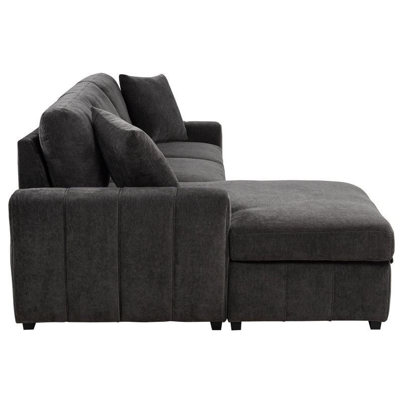 Pastrana Upholstered Sleeper Sectional Sofa LAF Chaise Grey - 500349