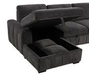 Pastrana Upholstered Sleeper Sectional Sofa LAF Chaise Grey - 500349