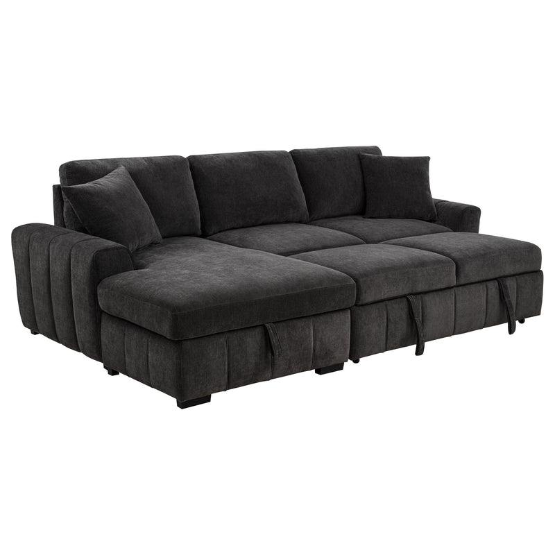 Pastrana Upholstered Sleeper Sectional Sofa LAF Chaise Grey - 500349