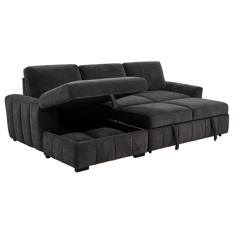Pastrana Upholstered Sleeper Sectional Sofa LAF Chaise Grey - 500349