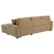 Pastrana Upholstered Sleeper Sectional Sofa RAF Chaise Camel - 500348