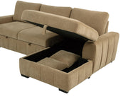 Pastrana Upholstered Sleeper Sectional Sofa RAF Chaise Camel - 500348