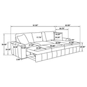 Pastrana Upholstered Sleeper Sectional Sofa RAF Chaise Camel - 500348