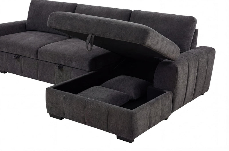 Pastrana Upholstered Sleeper Sectional Sofa RAF Chaise Grey - 500359