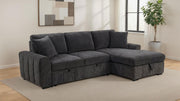 Pastrana Upholstered Sleeper Sectional Sofa RAF Chaise Grey - 500359