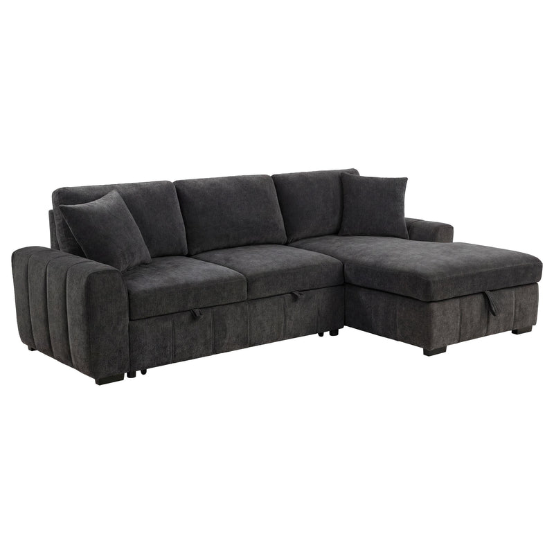 Pastrana Upholstered Sleeper Sectional Sofa RAF Chaise Grey - 500359