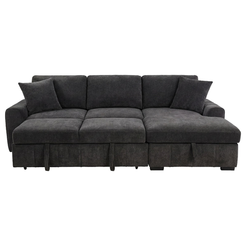 Pastrana Upholstered Sleeper Sectional Sofa RAF Chaise Grey - 500359