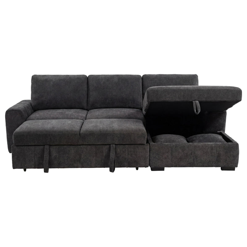 Pastrana Upholstered Sleeper Sectional Sofa RAF Chaise Grey - 500359
