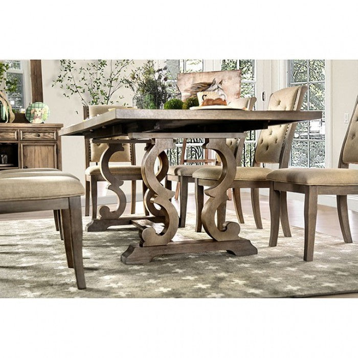 Patience Rustic Natural Tone/Beige Dining Table - CM3577T-TABLE