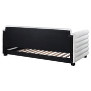 Patricia Boucle Upholstered Twin Day Bed with Trundle White - 300716