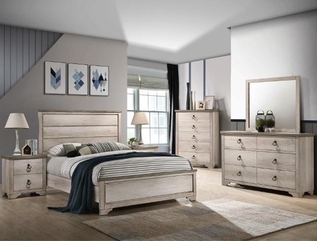 Patterson Driftwood Gray Queen Panel Bed - Gate Furniture