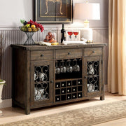 Paulina Rustic Walnut/Espresso Dining Table - CM3465T